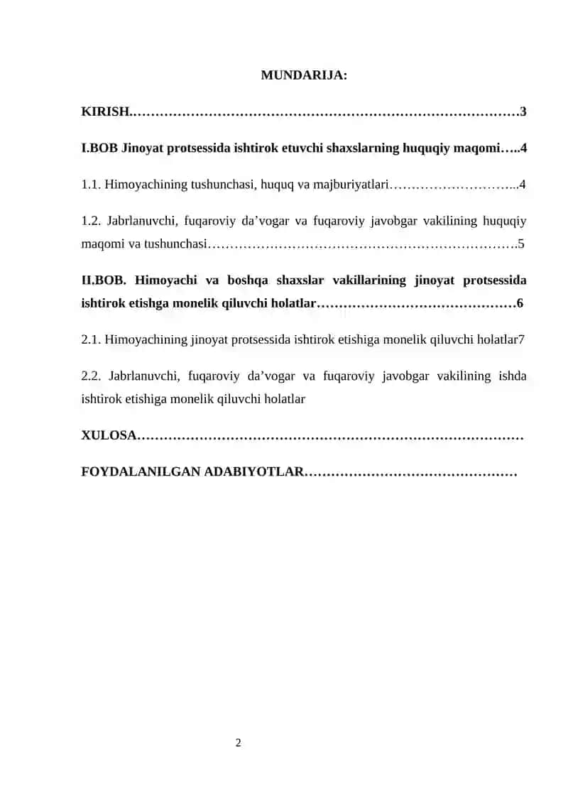 JINOYAT PROTSESUAL HUQUQI FANIDAN KURS ISHI 2