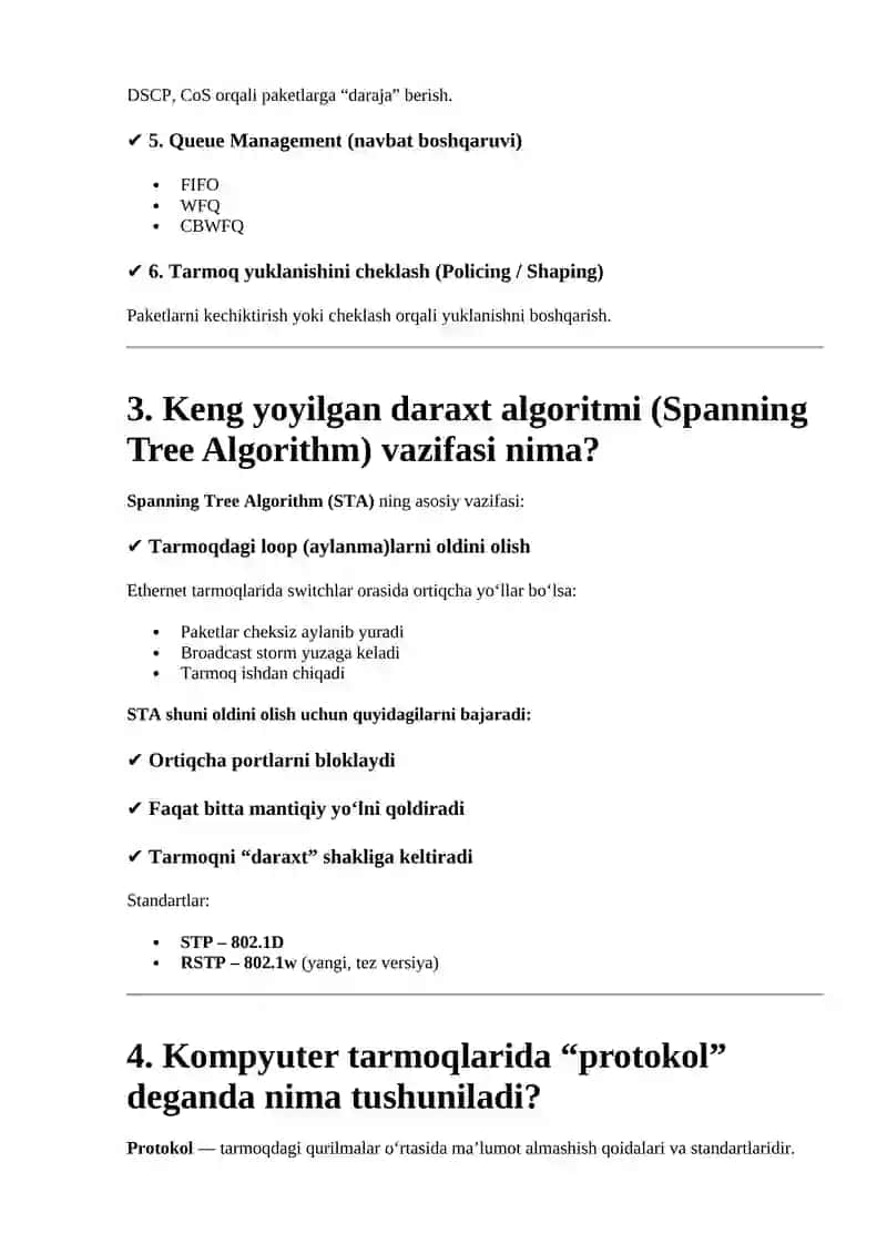 Ma’lumotlar uzatilish shakllari 2