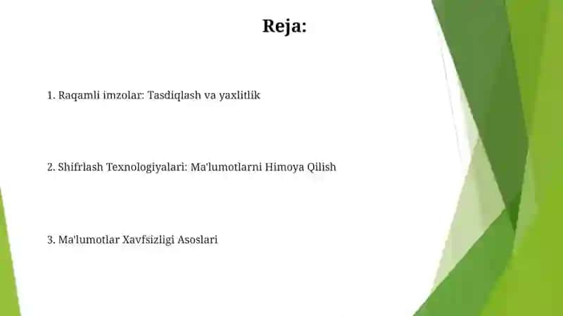 Ma'lumotlarni shifrlash 2