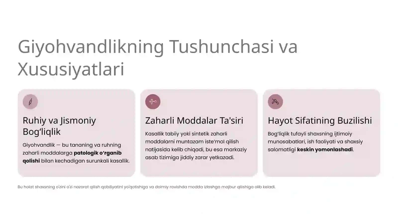 Giyohvandlikning Tushunchasi va Xususiyatlari Giyohvandlik-va-Toksikomaniyalar 2