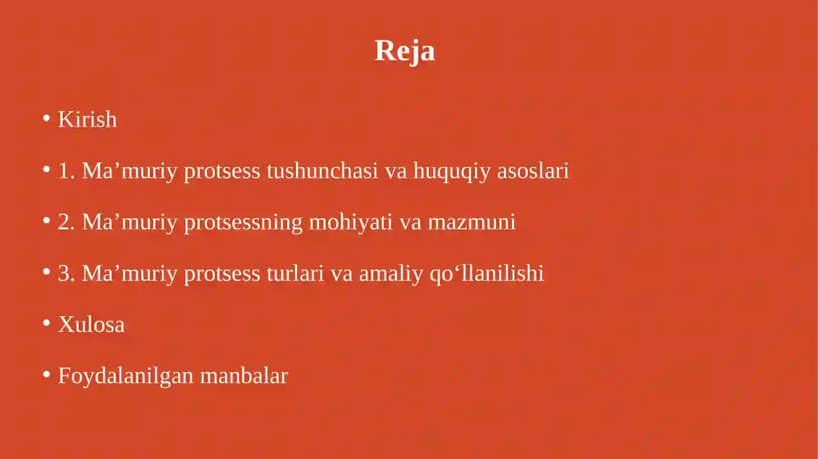 Ma’muriy protsess tushunchasi, mohiyati va turlari 2