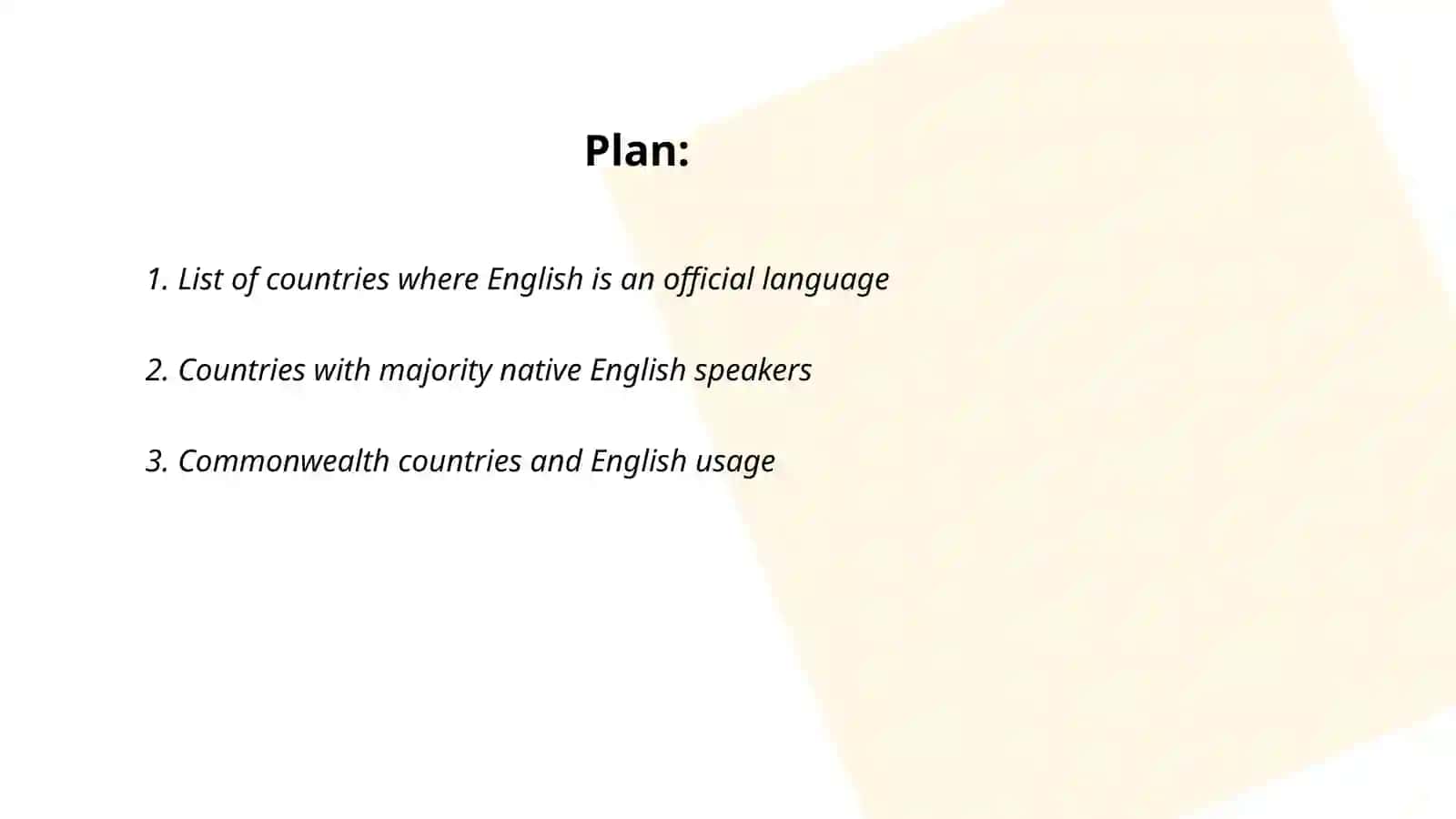 English speaking countries 2
