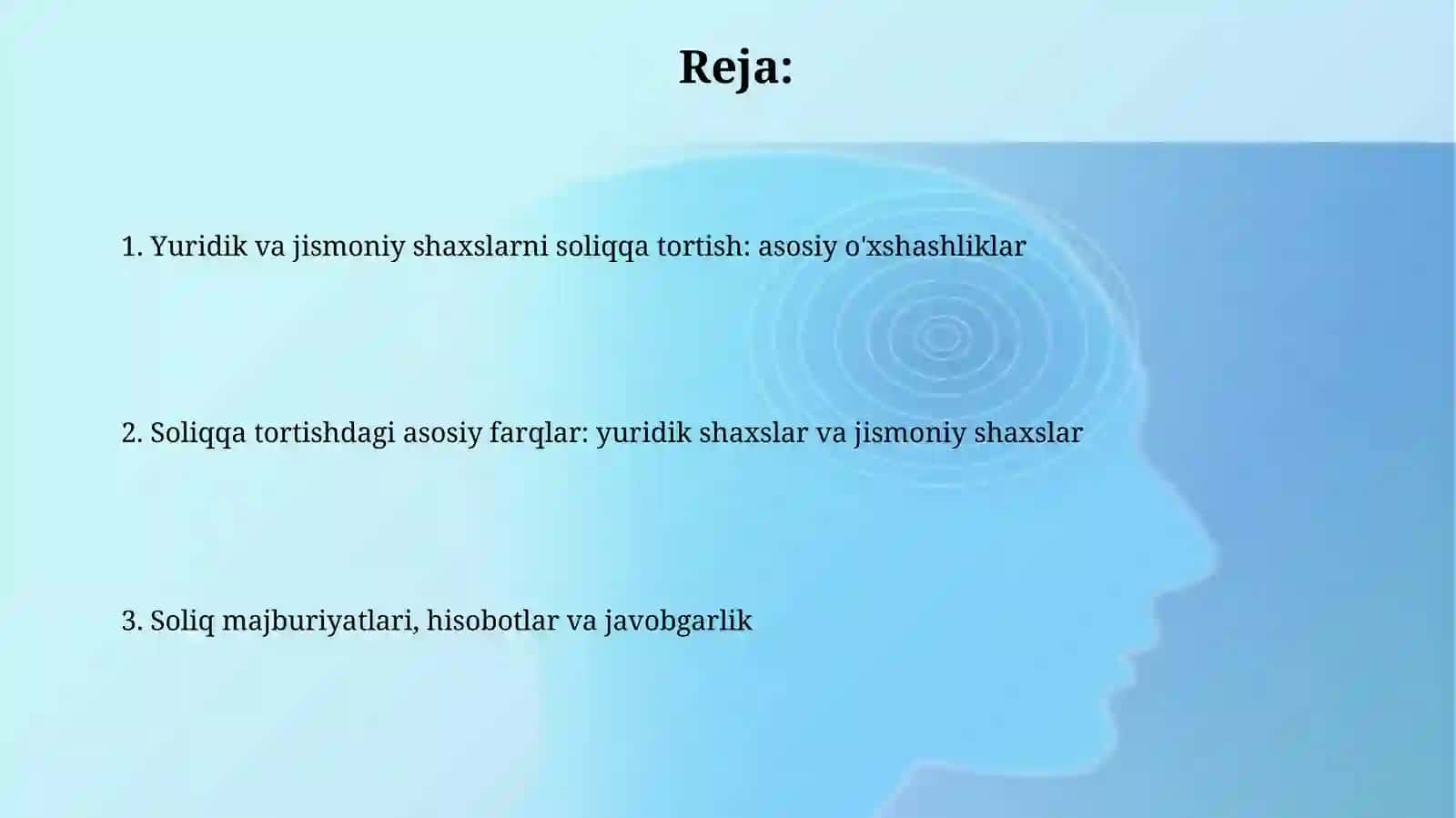 Yuridik va jismoniy shaxslarni soliqqa tortishni o' ziga xos o'xshashlik hamda farqli jihatlari 2