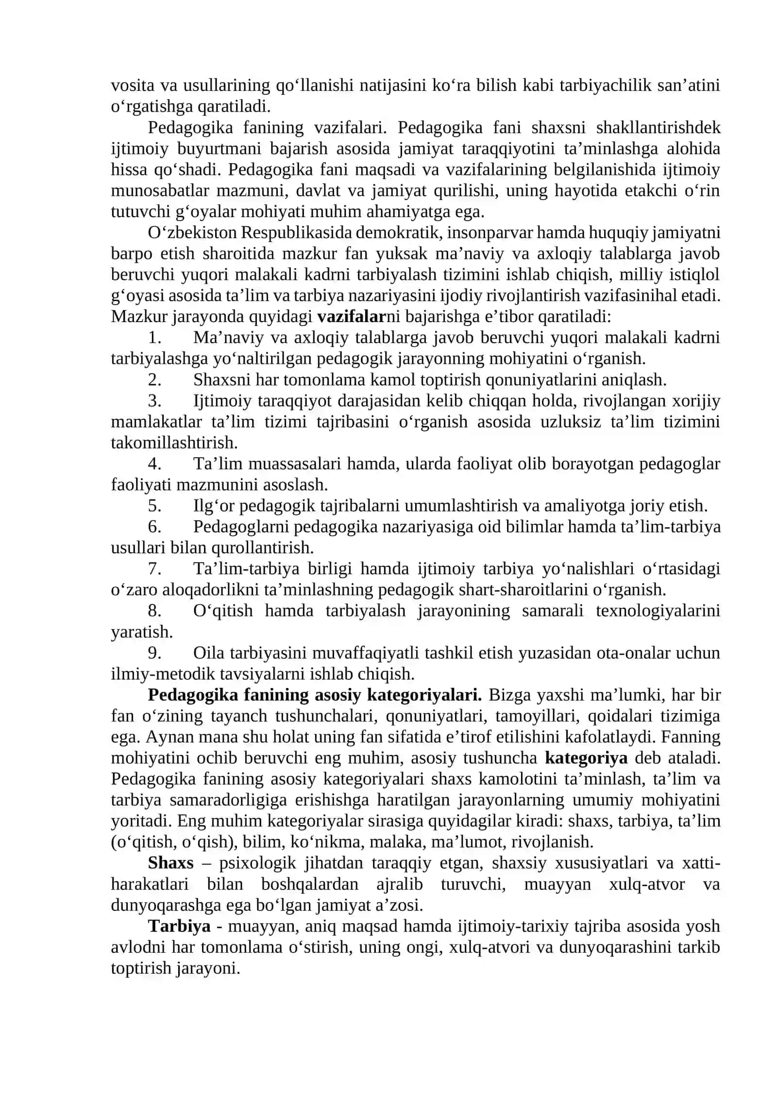 Boshlang’ich ta’lim pedagogikasi fani, uning predmeti, metodologiyasi, ilmiy-tadqiqot metodlari 2