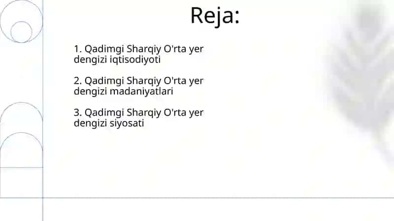 Qadimgi Sharqiy O'rta yer dengizi madaniyatlari 2