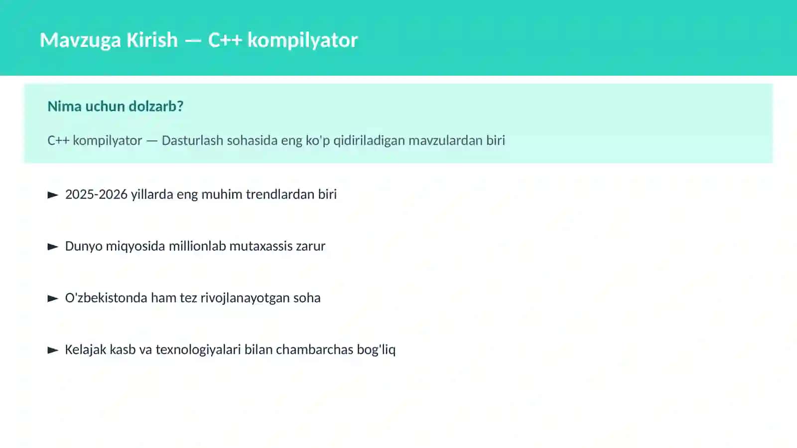 C++ kompilyator 2