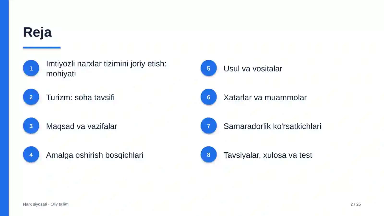turizmda imtiyozli narxlar tizimini joriy etish 8296 2