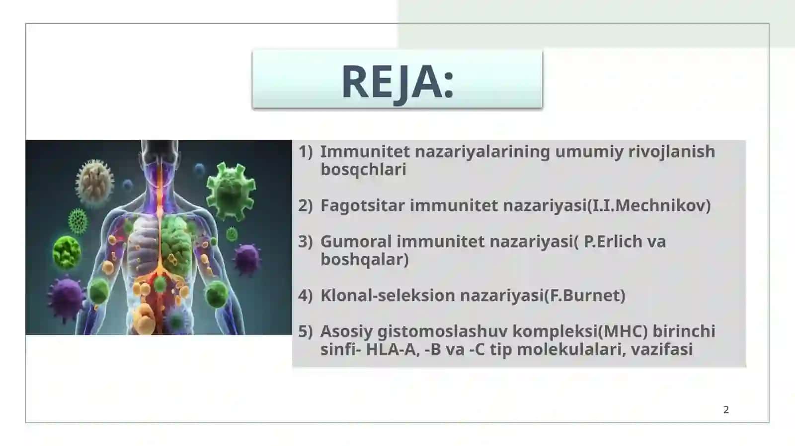 Immunitet Nazariyasi 2