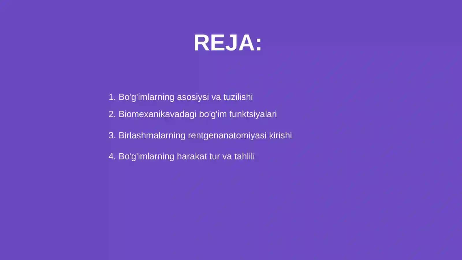 Bo'g'imlarning biomexanikasi. Birlashmalarning rentgena anatomiyasi 2