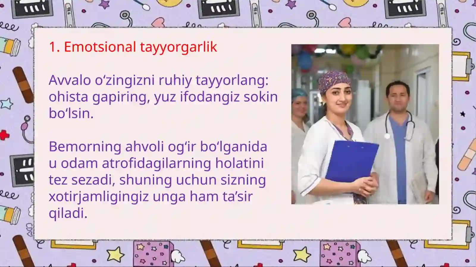 og'ir ahvoldagi bemorlar bilan muloqot 2