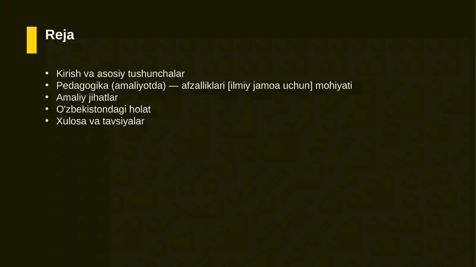 Pedagogika (amaliyotda) — afzalliklari [ilmiy jamoa uchun] 2