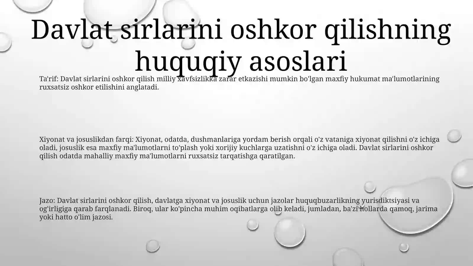 Davlat Sirlarni Oshkor Qilish Jinoyati Va Uni Davlatga Hoinlik Qilish Hamda Josuslik Jinoyatlarni Farqi 2