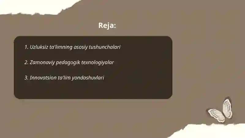 Uzluksiz ta'limdagi tendeysiyalar va zamonaviy yondashuvlar 2