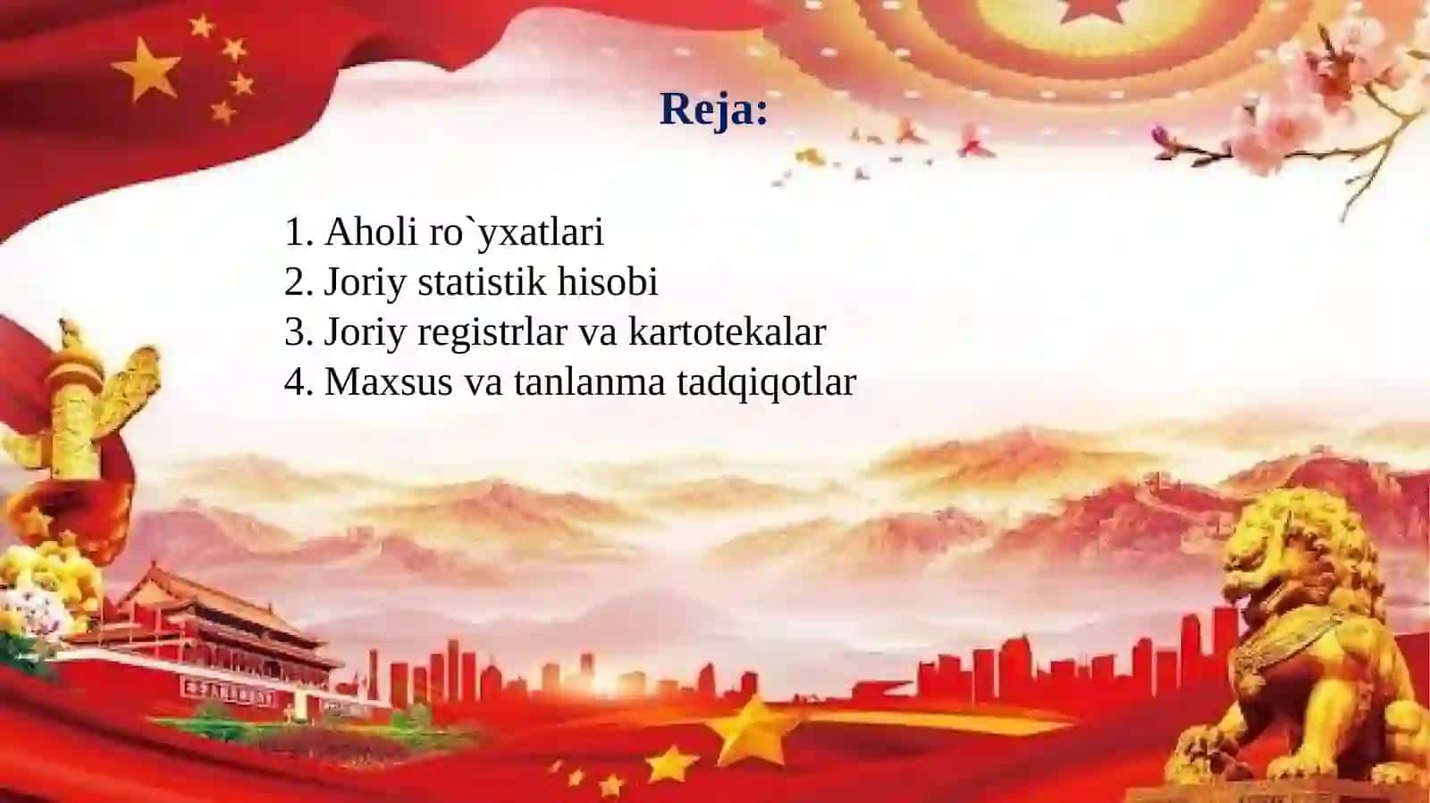 Xitoyda aholini ro'yxatga olish slayd 2