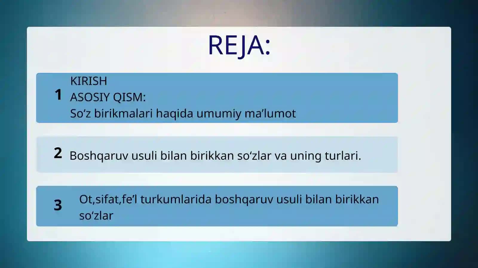 Hozirgi o‘zbek adabiy tili fanidan kurs ishi uchun tayyorlagan taqdimoti 2