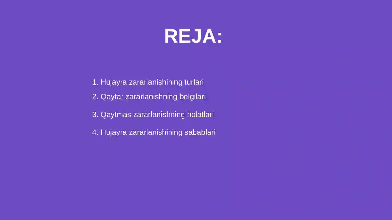 Hujayraning zararlanishi 2