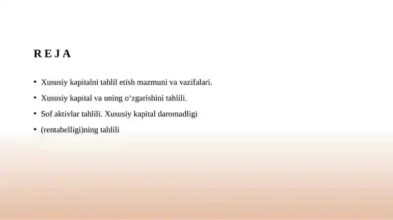 Xususiy kapital tarkibi 2