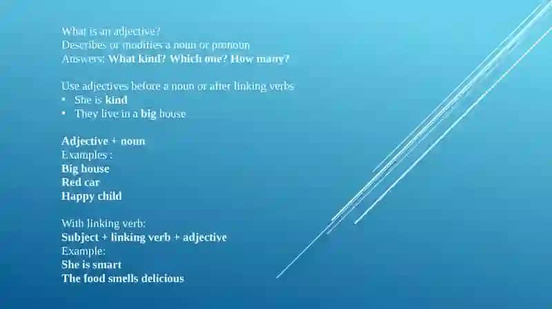 Adjective and adverbs 2