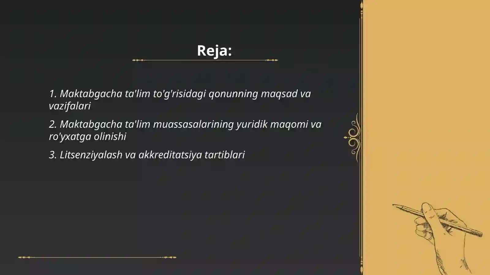 Maktabgacha taʼlim tog'risidagi qonunlar 2
