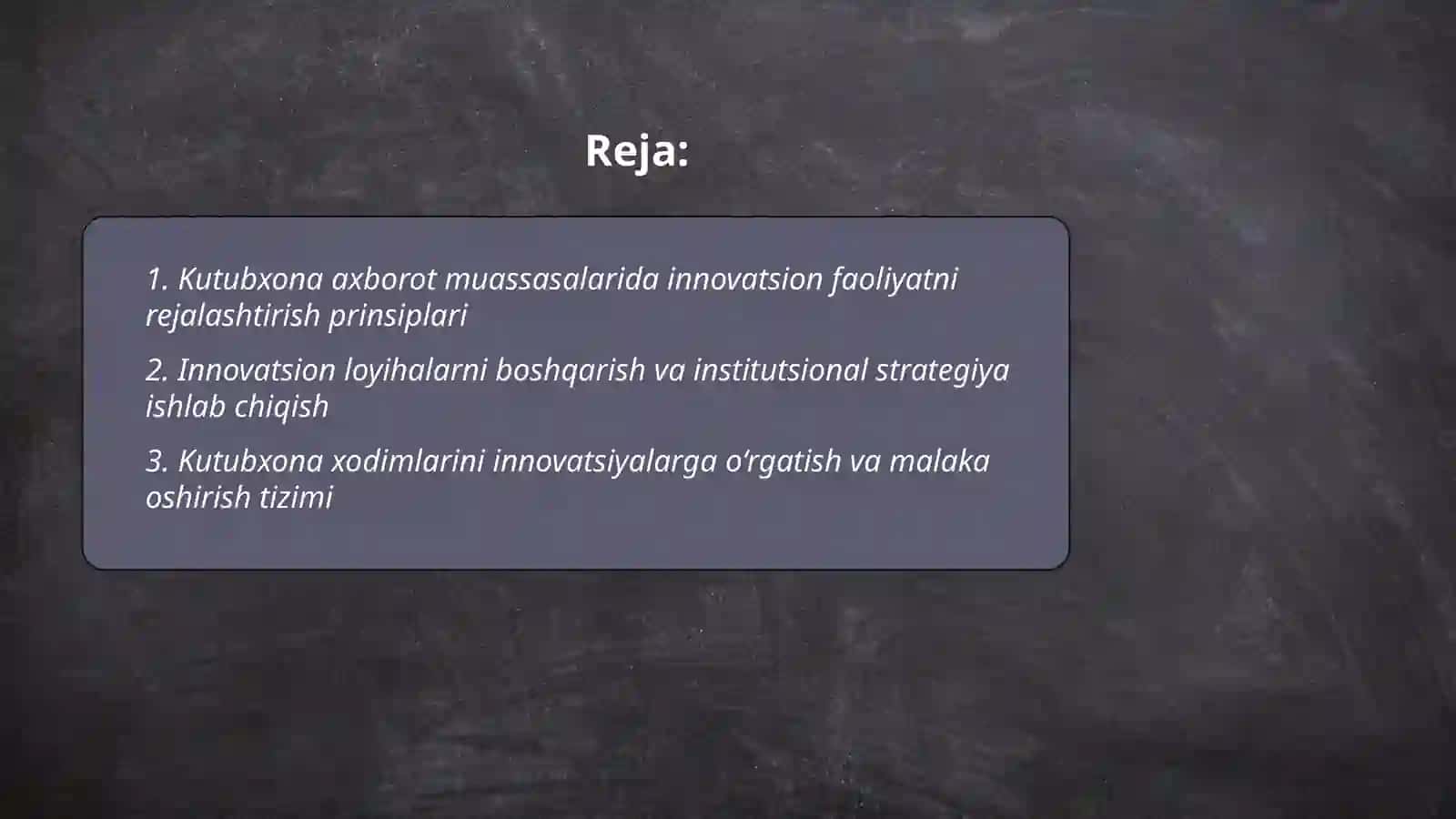 Kutubxona axborot muossalarida inavatsion faoliyatni tashkil etish jarayonlari 2