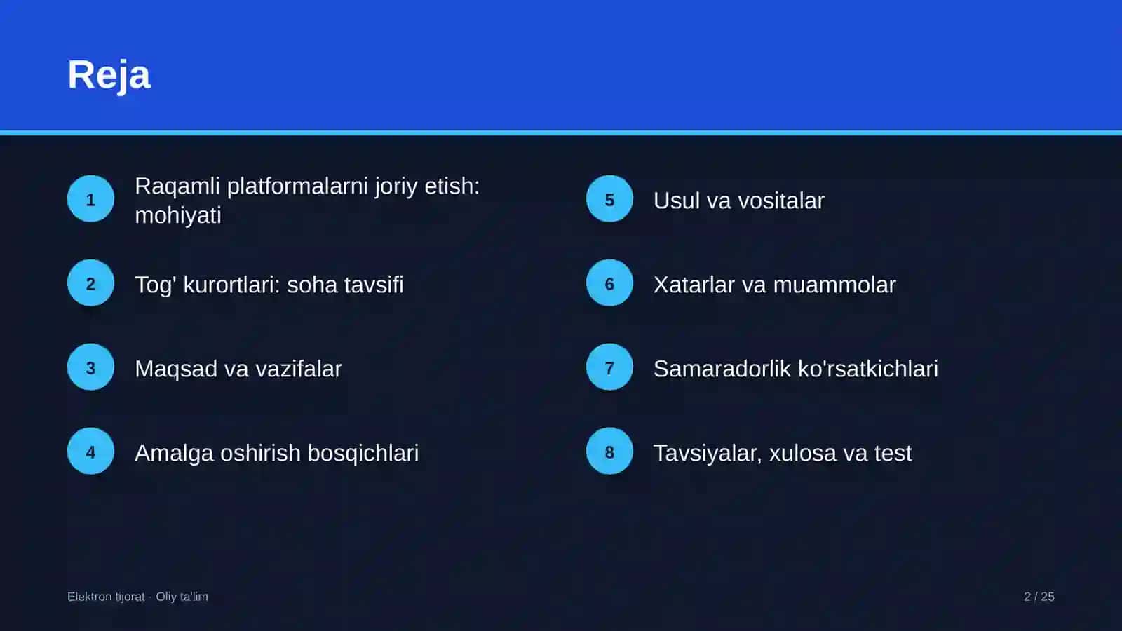 Tog' kurortlarida raqamli platformalarni joriy etish 2