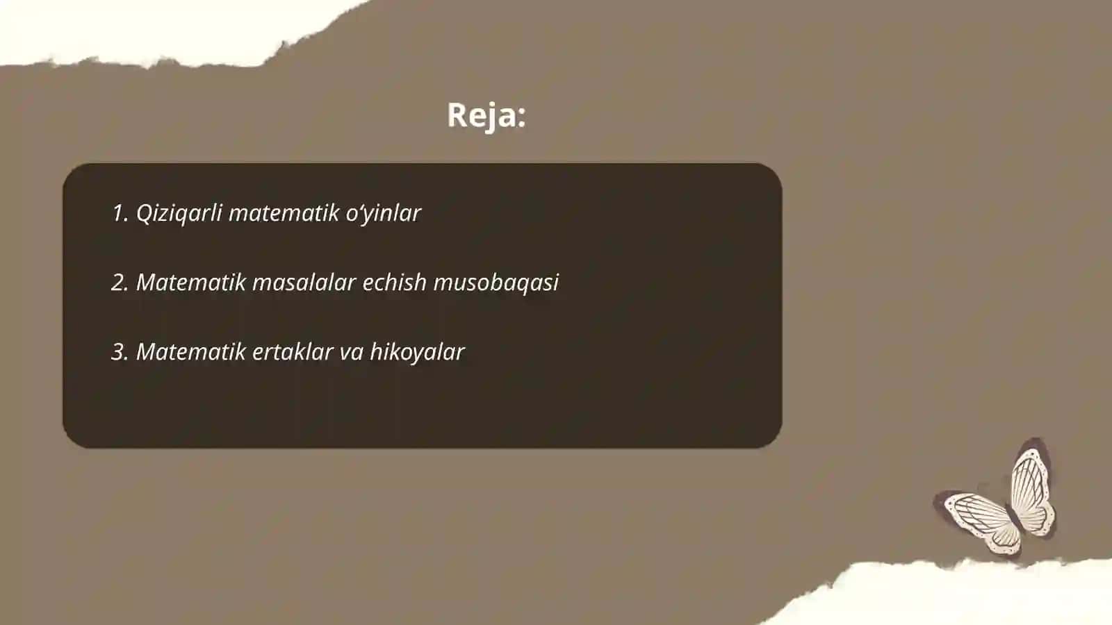 Qiziqarli matematik o‘yinlar 2