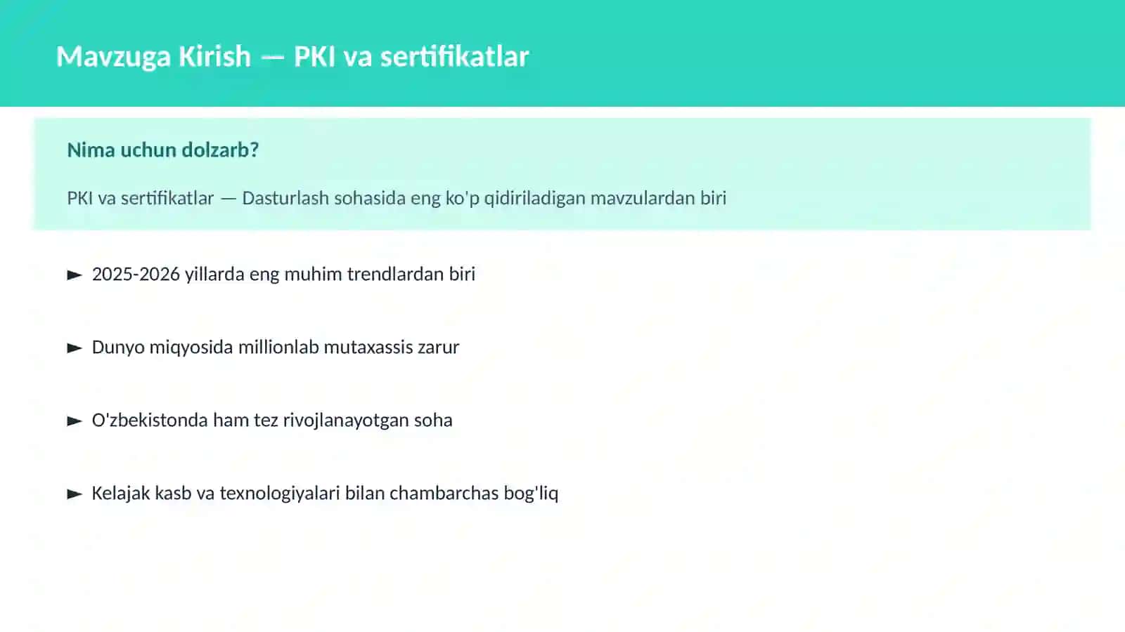 PKI va sertifikatlar 2