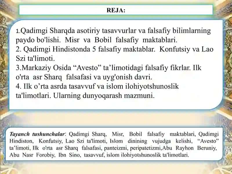 Sharq falsafasi 2