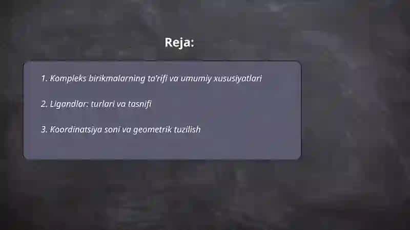 Kompleks birikmalar 2
