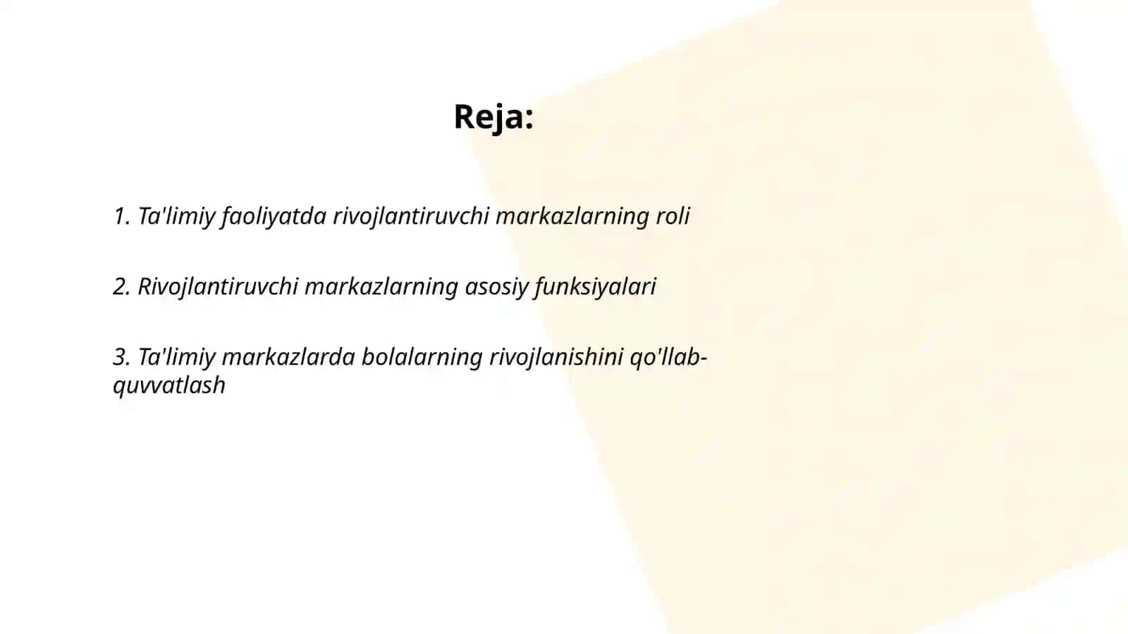Rivojlantiruvchi markazlarda ta’limiy faoliyat va ularga qo‘yiladigan talablar 2