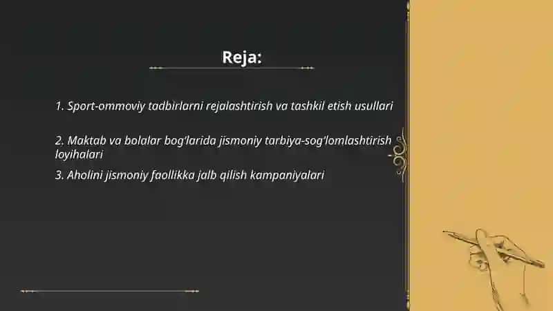 Sport-ommoviy jismoniy tarbiya-soğlomlashtirish tadbirlari 2