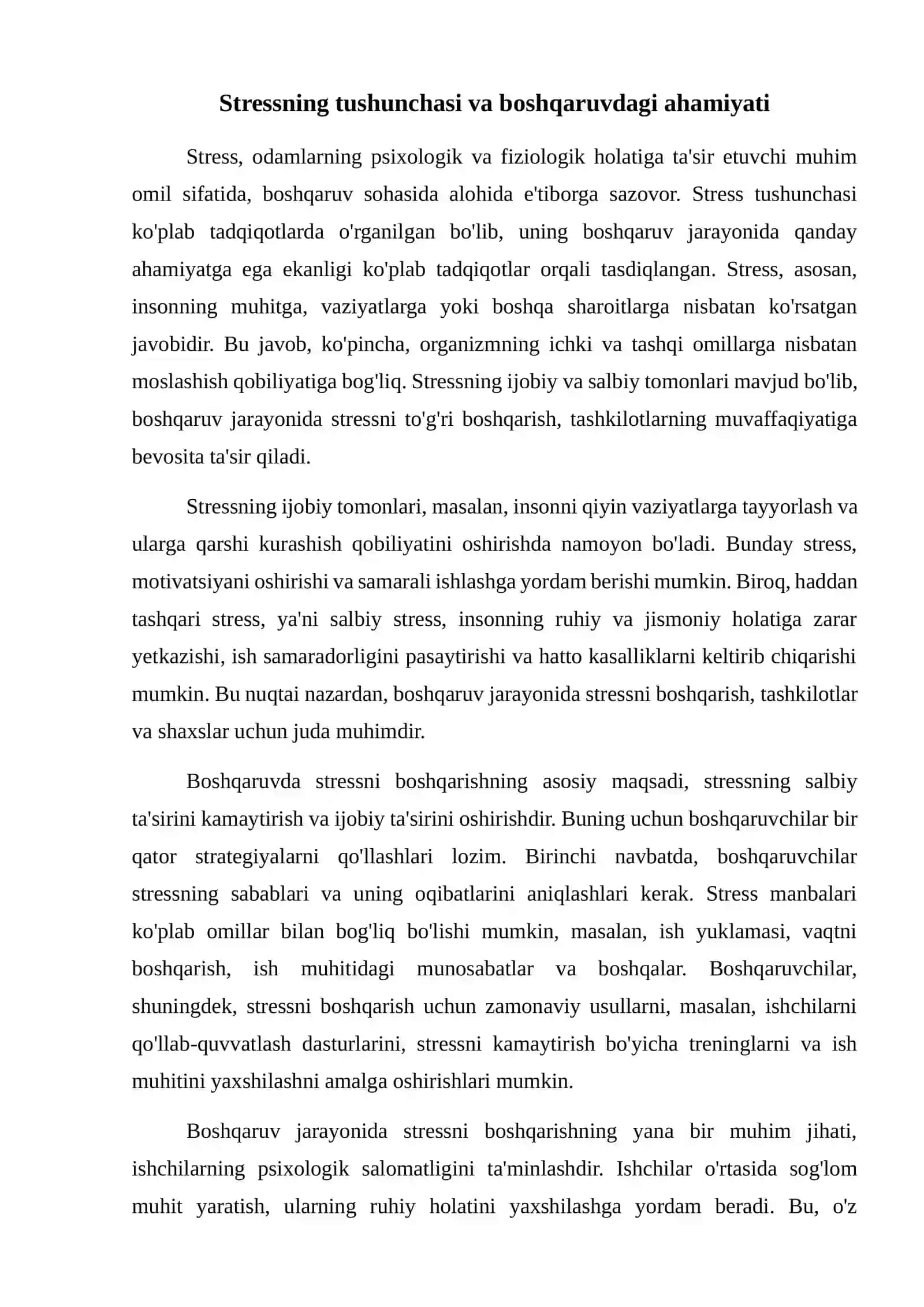 Boshqaruvda stressni boshqarish 2