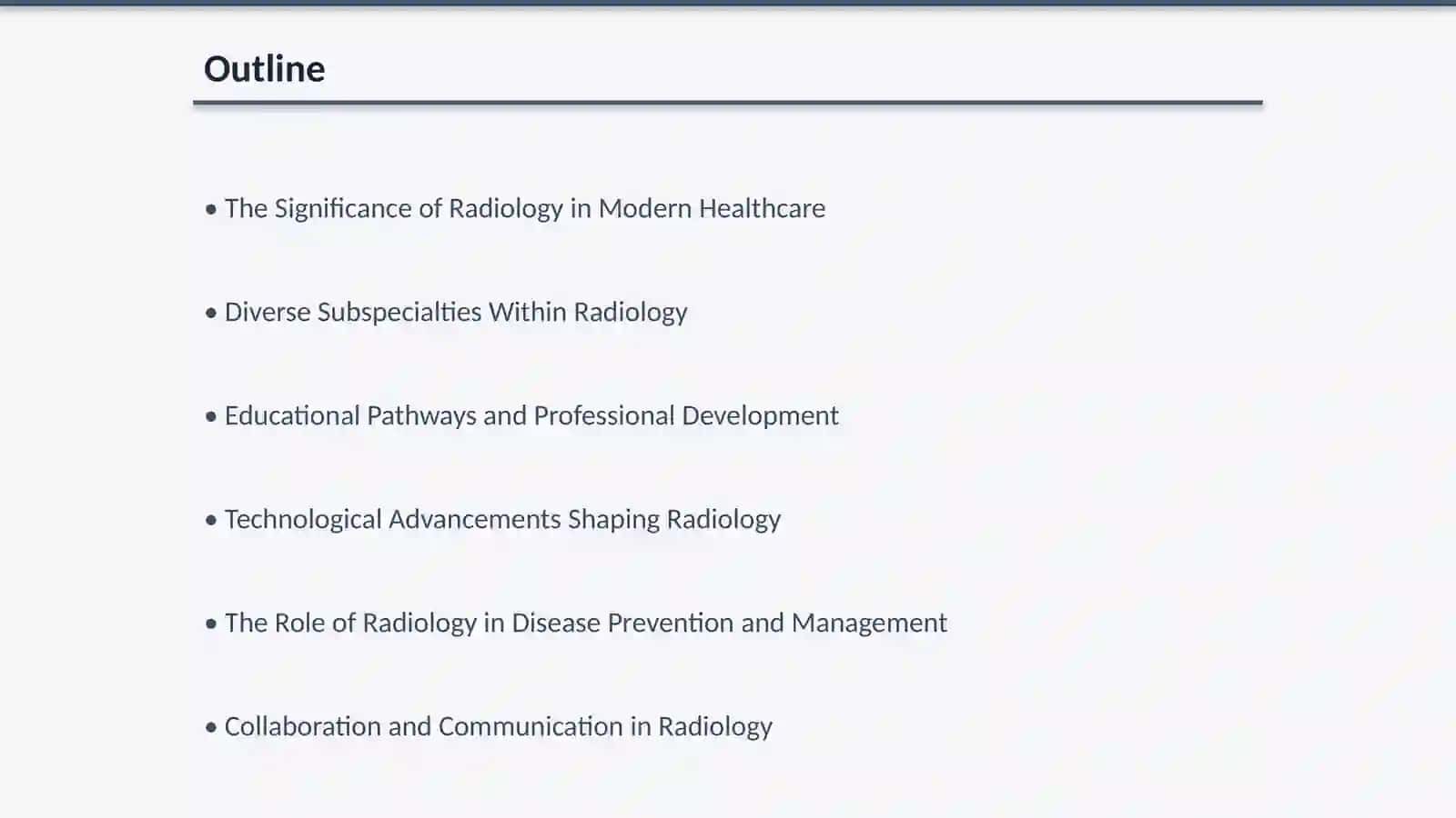 Exploring the Future of Healthcare: A Focus on the Radiology Department 2