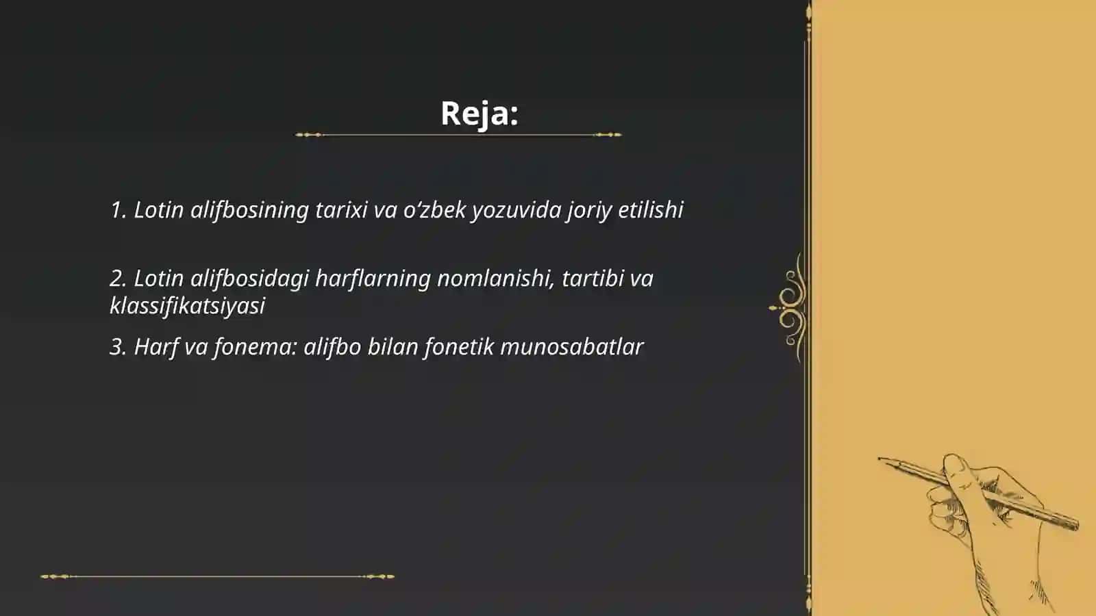 Lotin Alifbosi. Fonetika. Unlilar 2