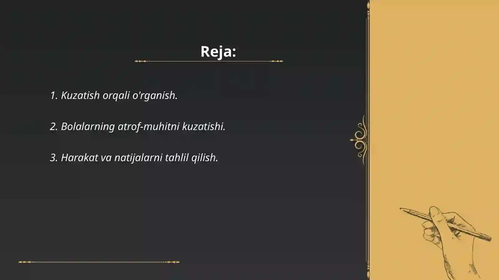 Elementar matematik tasavvurlarni shakllantirish metodikasi fanidan-Bolalarning kuzatgan va koʻpincha oʻzlari bajargan harakatlarini aks ettirish mavzusida slayd 2