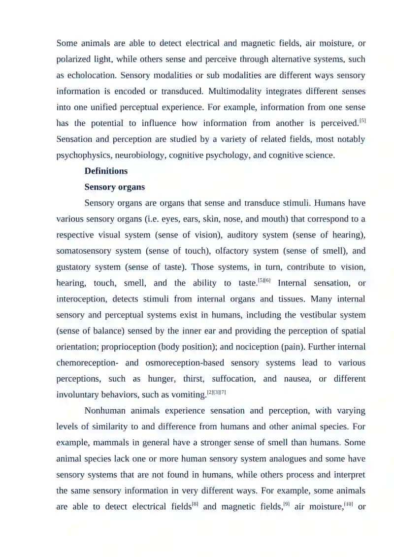 Biology of the Senses 2