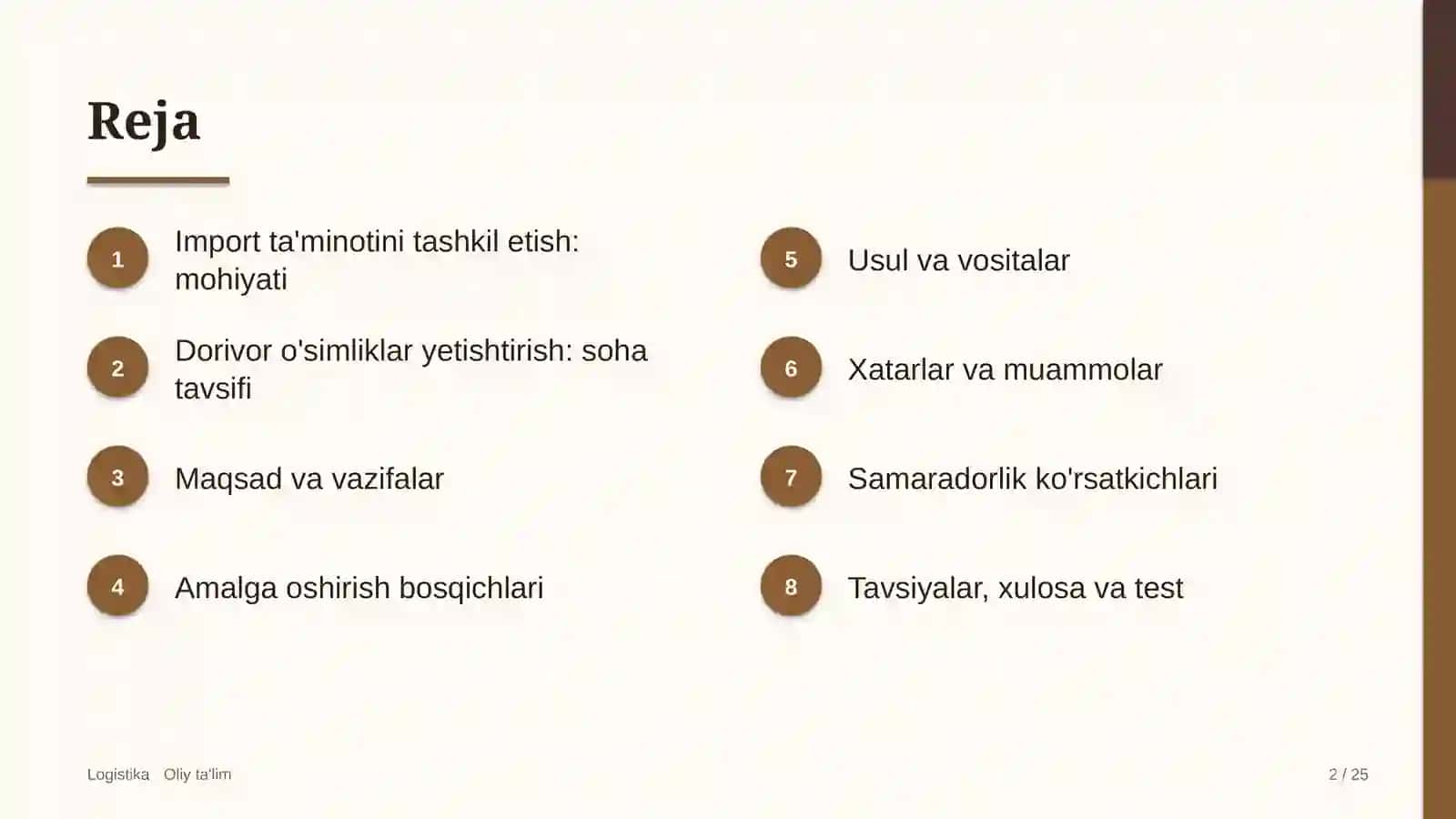 dorivor o'simliklar yetishtirishda import ta'minotini tashkil etish 7478 2