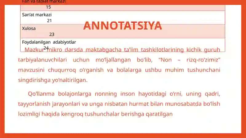 "NON RIZQ RO’ZIMIZ" 2