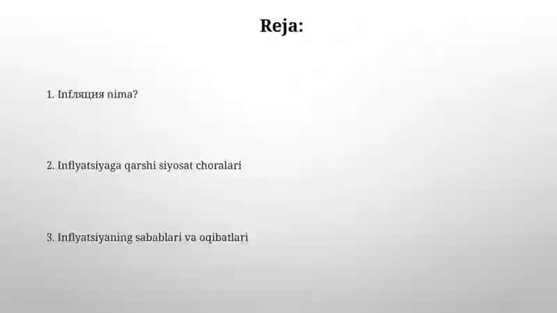 Inflyatsiya va inflyatsiyaga qarshi siyosat 2
