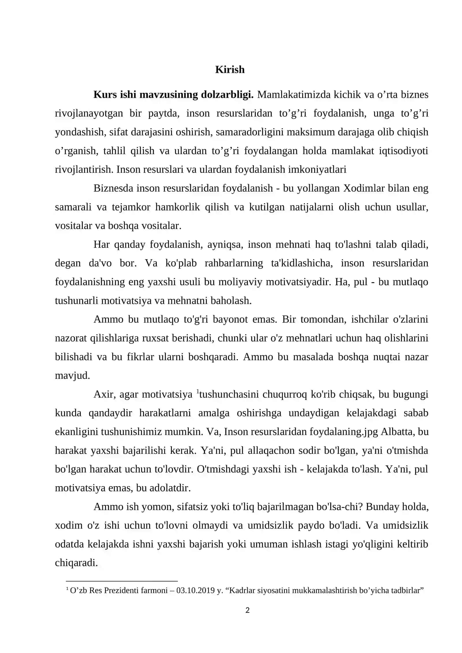 Mehnatni rag’batlantirish 2