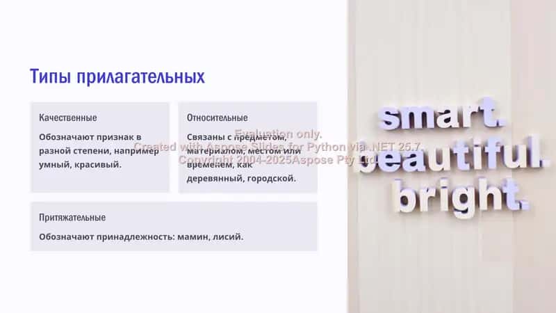 Что такое имя прилагательное? 2