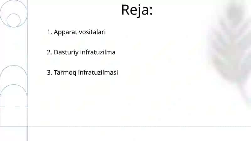 Apparat vositalari infratuzilmasi 2
