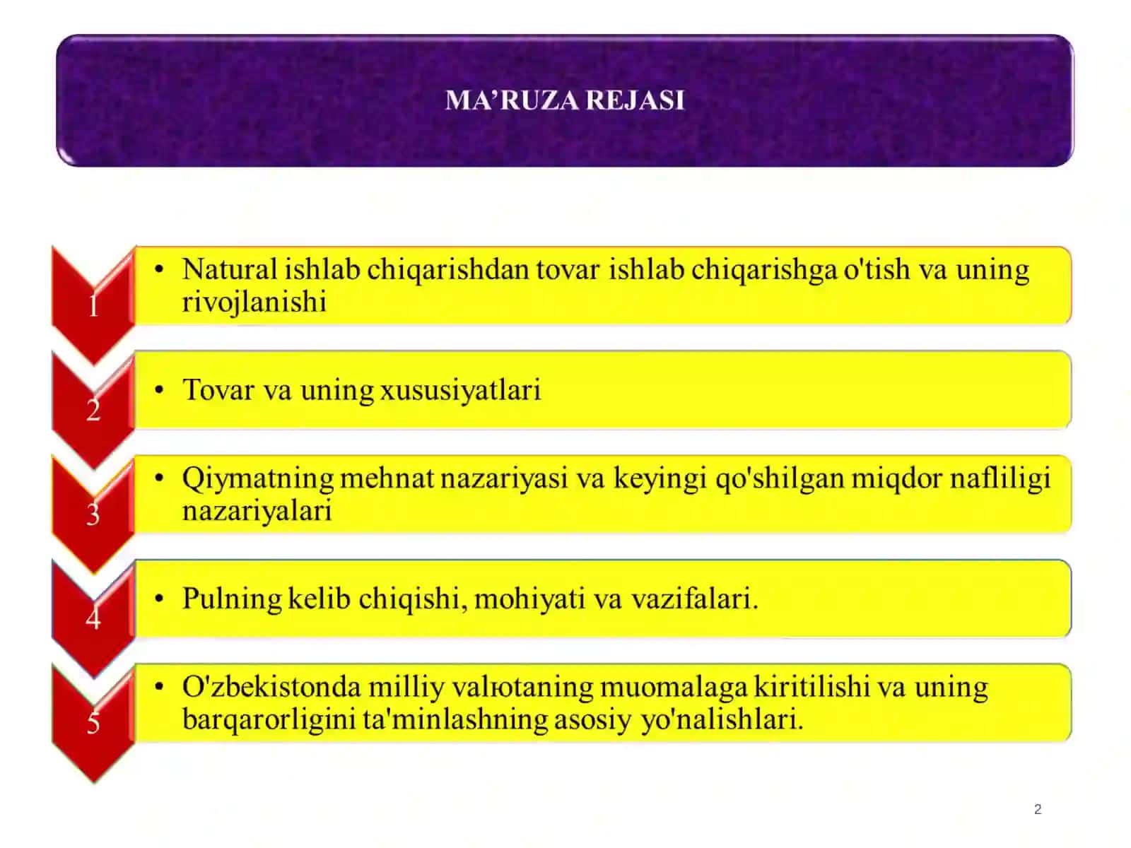 Iqtisodiyot nazariyasi 2