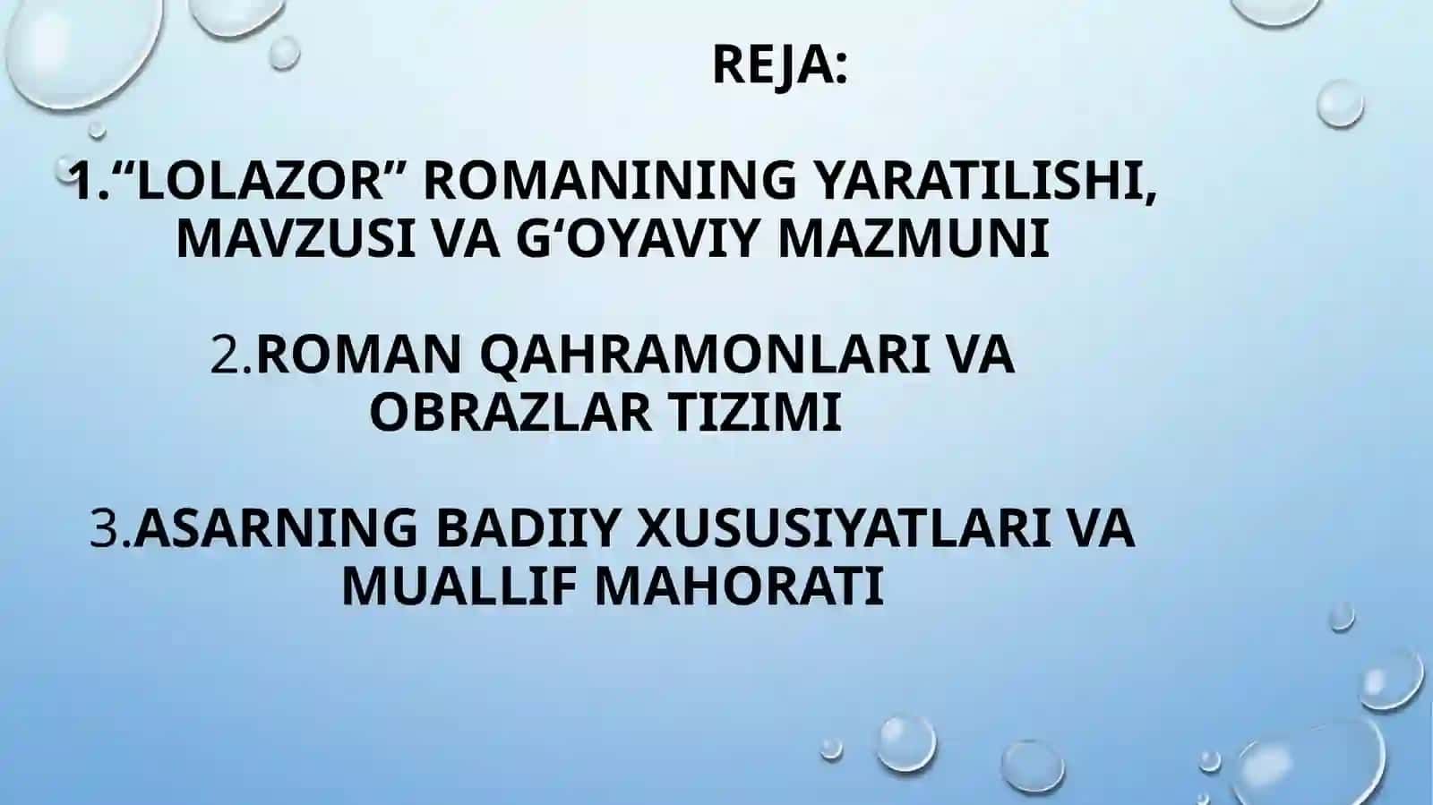 Murod Muhammad Do‘stning “Lolazor” romani tahlili 2