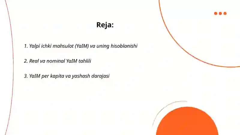 Yalpi ichki mahsulot (YaIM) 2