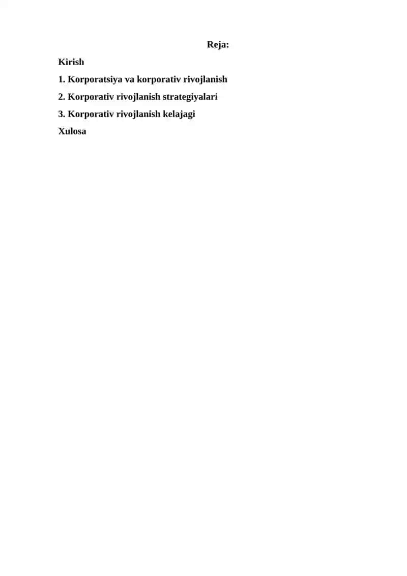 Korporativ biznesning yuzaga kelishi va rivojlanishi 2