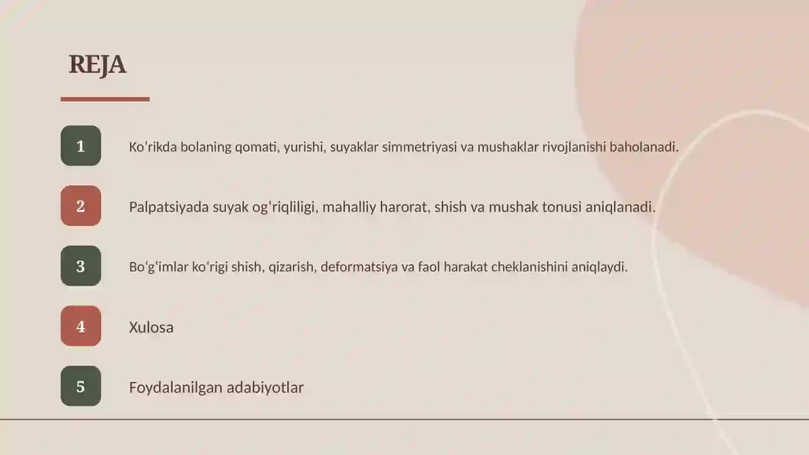 Bolalarda suyak va mushak tizimini anatomo-fiziologik hususiyatlariga ko'ra tekshirish usullari 2