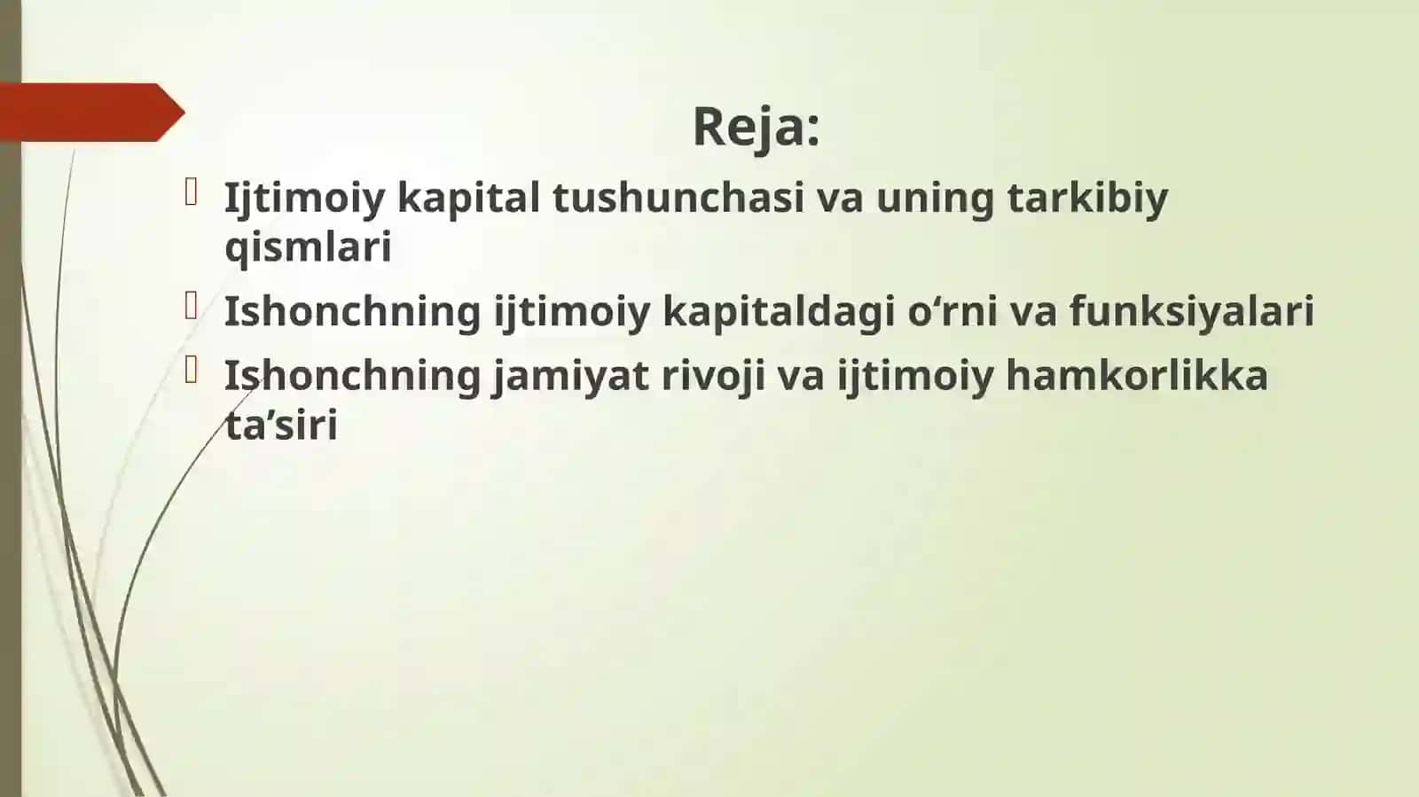 Ishonchning ijtimoiy kapital dagi o'rni va funksiyalari 2
