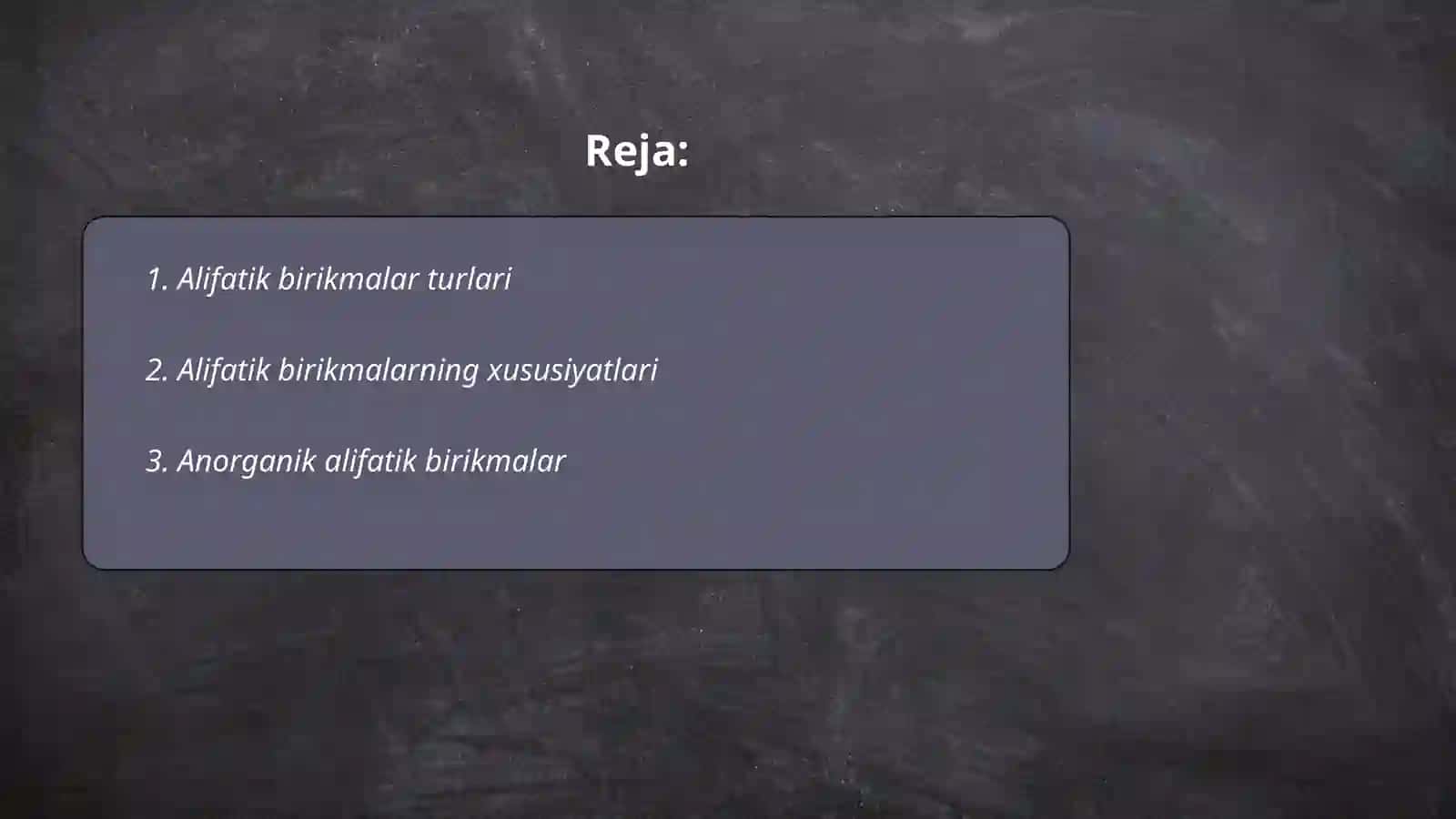 Alifatik birikmalar 2
