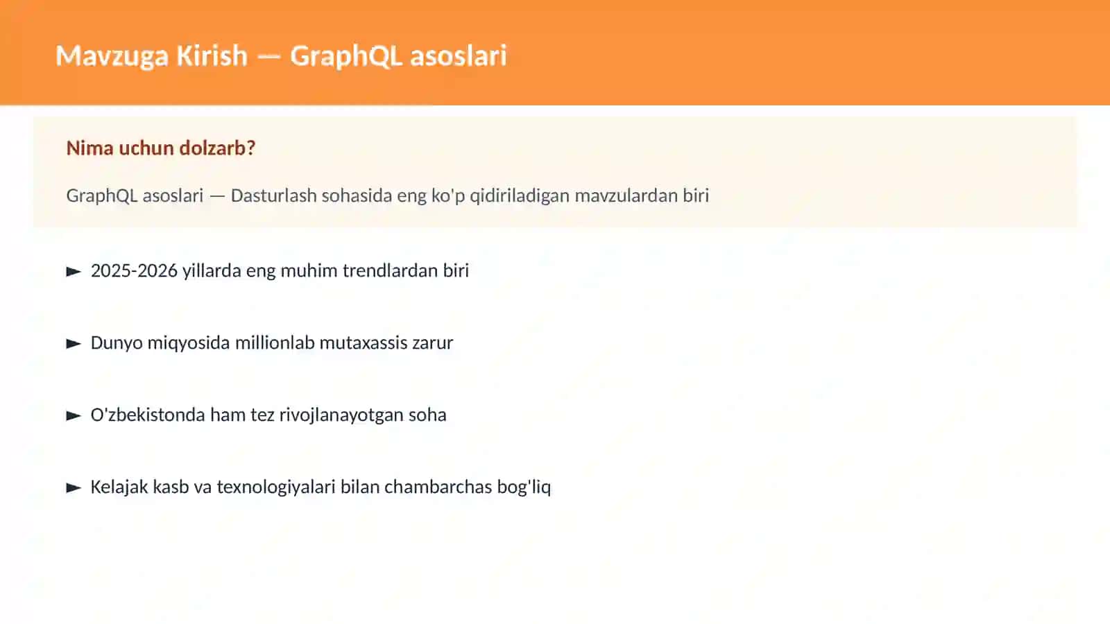 GraphQL asoslari 2